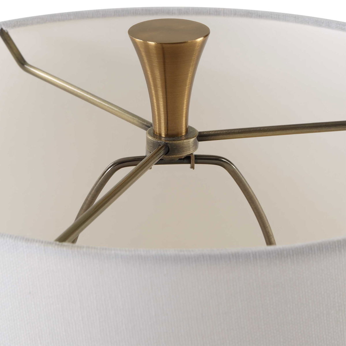 Colette White Stone Table Lamp, by Uttermost, 14" width x 35.5" height x 14" depth View 7