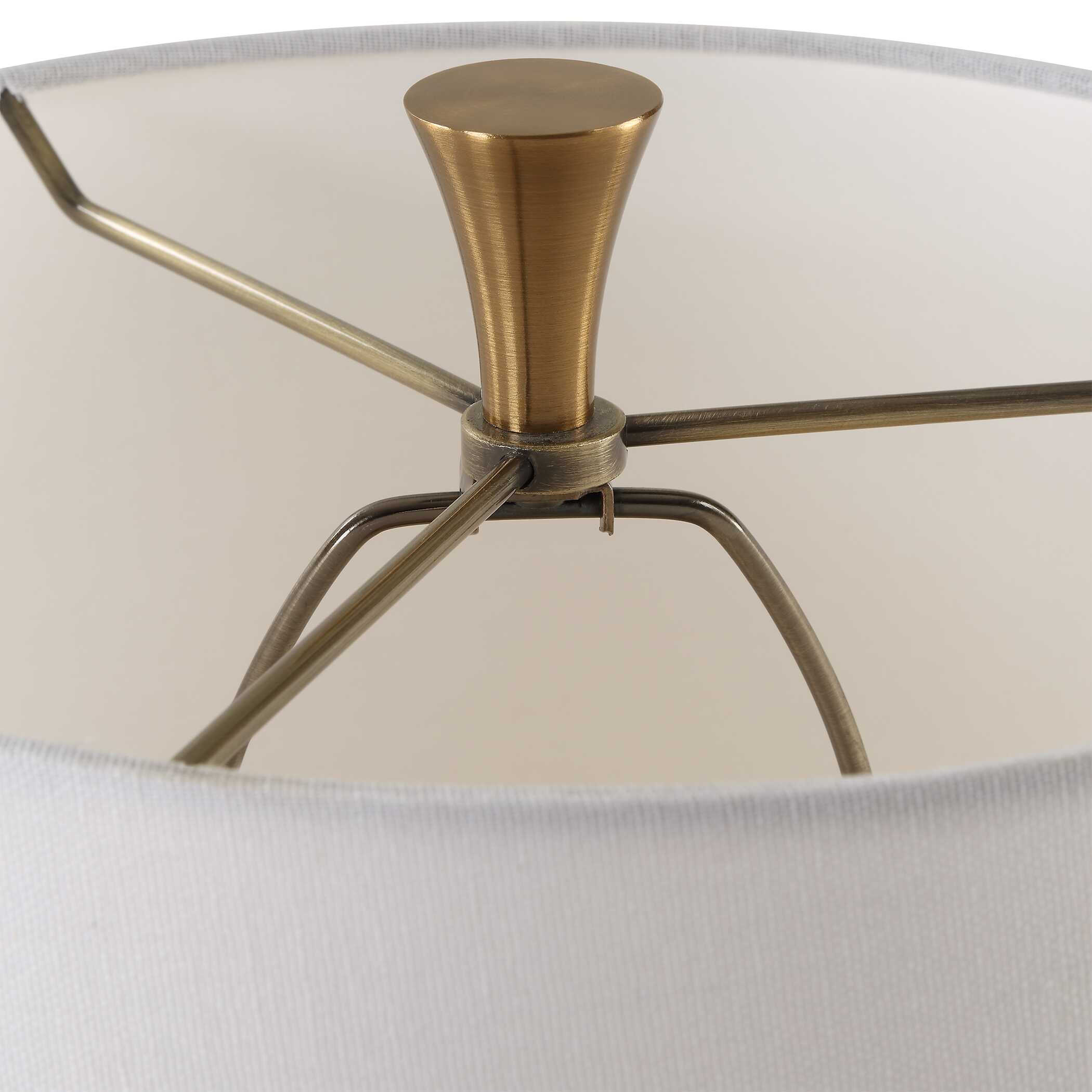 Colette White Stone Table Lamp large image 