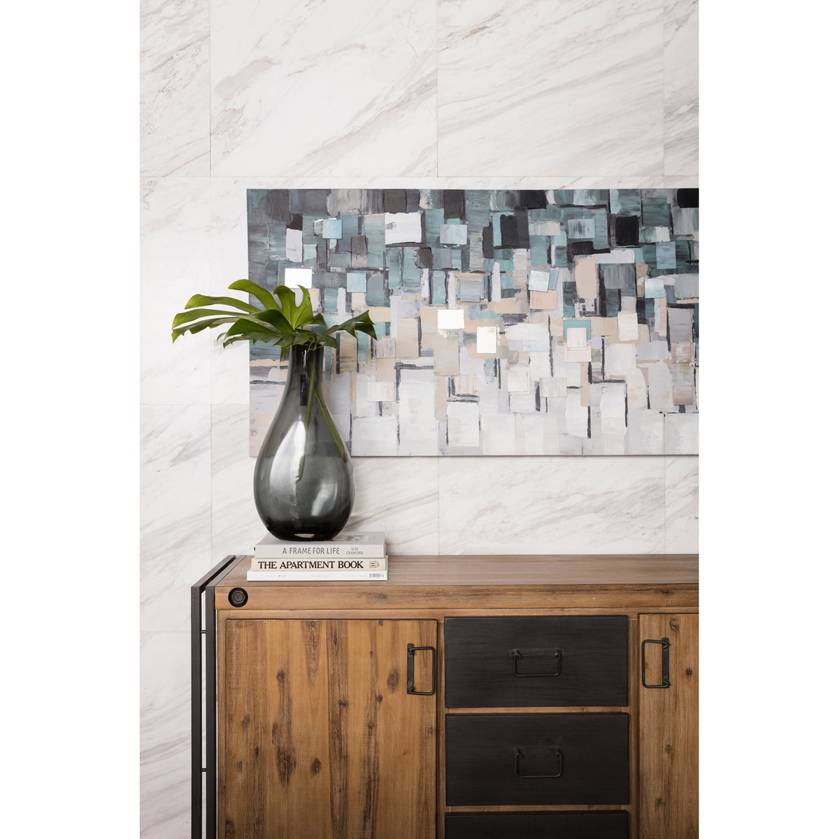 Segments Wall Decor, Painting by Moe's Home, 28" width x 55" height x 1.5" depth View 6