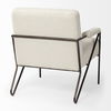 Vicunya Cream Fabric with Gun Metal Gray Metal Frame Accent Chair thumbnail 9