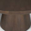 Takoda Dark Brown Wood Tapered Drum Nesting Coffee Tables, by Mercana, 36" length x 36" width x 14" height thumbnail 9