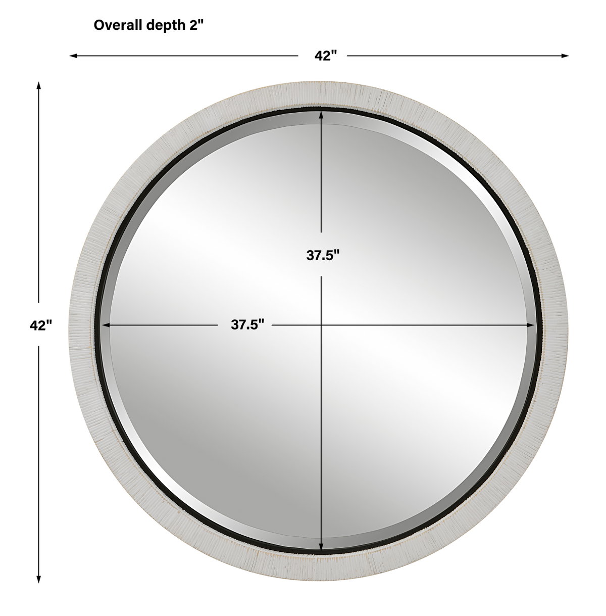 GRANADA ROUND MIRROR, by Uttermost, 42" width x 42" height x 2" depth View 3