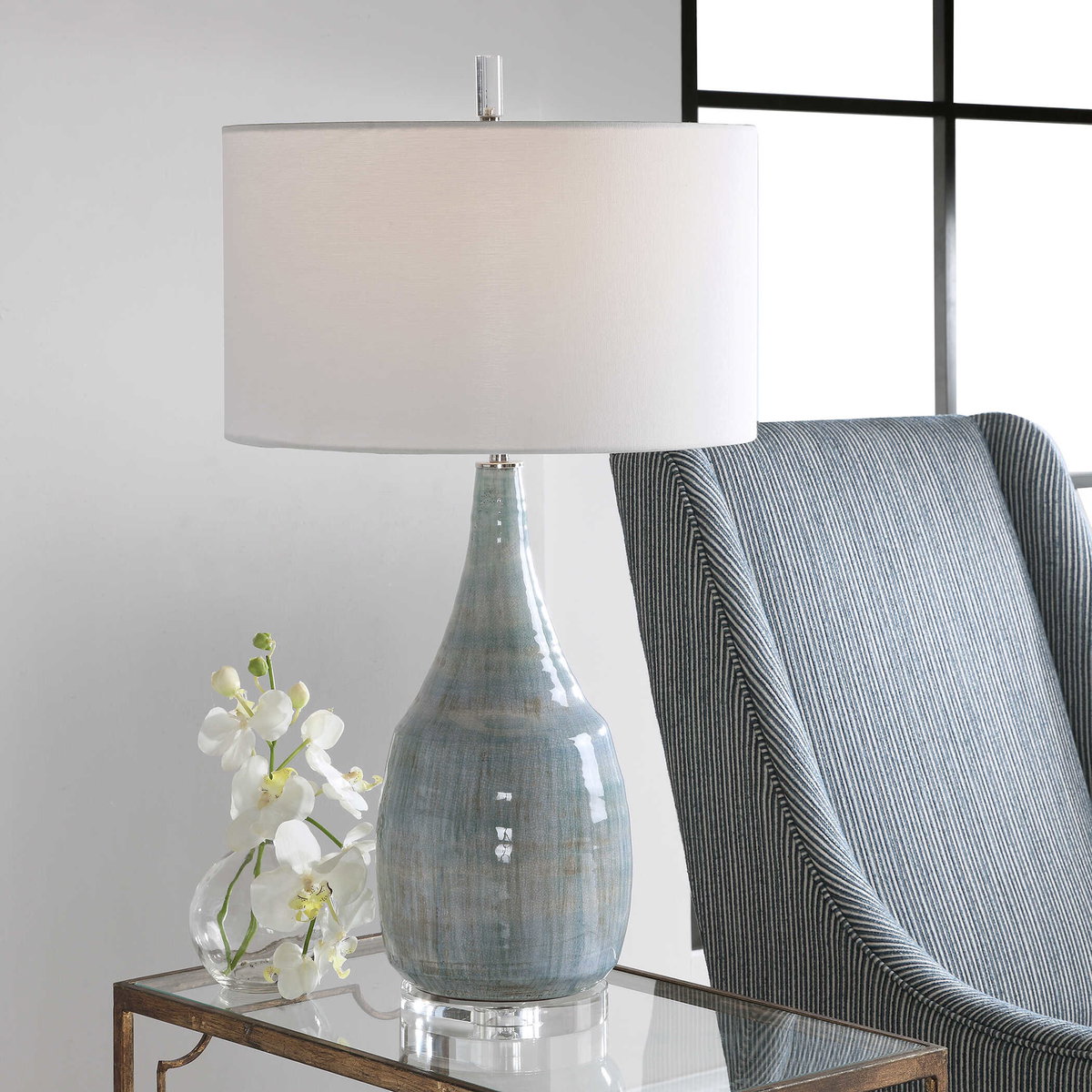 Rialta Coastal Table Lamp, by Uttermost, 17" width x 30.5" height x 17" depth View 4