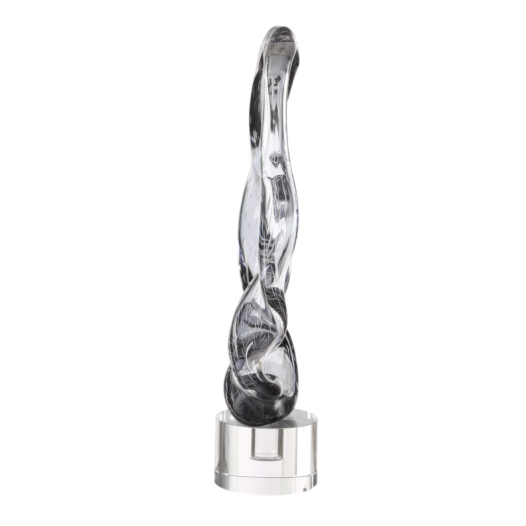 Luminous Twist Glass Sculpture large image 