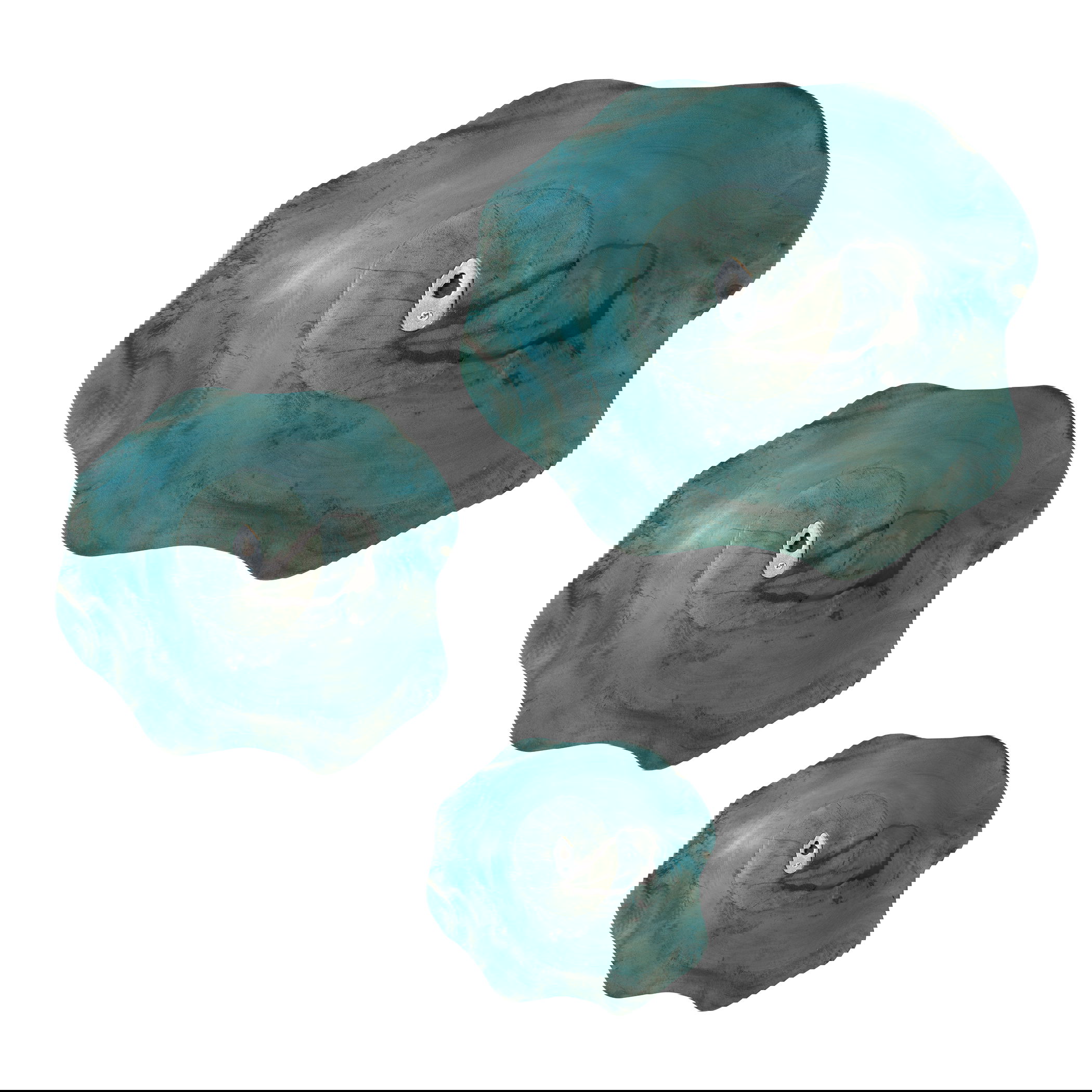 Teo Wood Wall Art Set/3, Sculptural Wall Art by Uttermost, 16" width x 16" height x 7" depth View 8