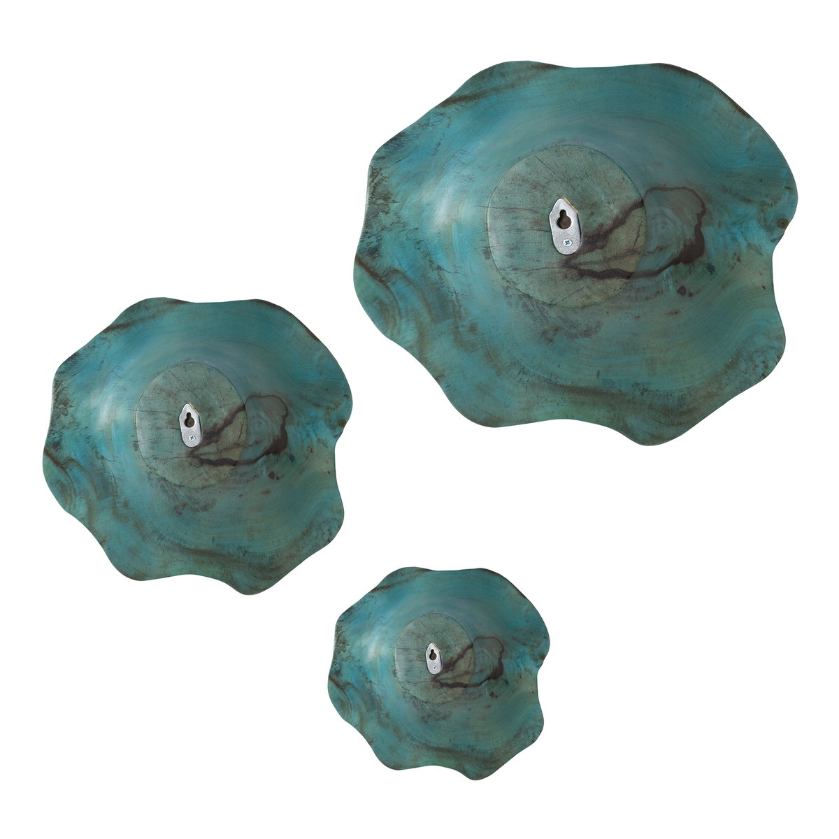 Teo Wood Wall Art Set/3, Sculptural Wall Art by Uttermost, 16" width x 16" height x 7" depth View 8