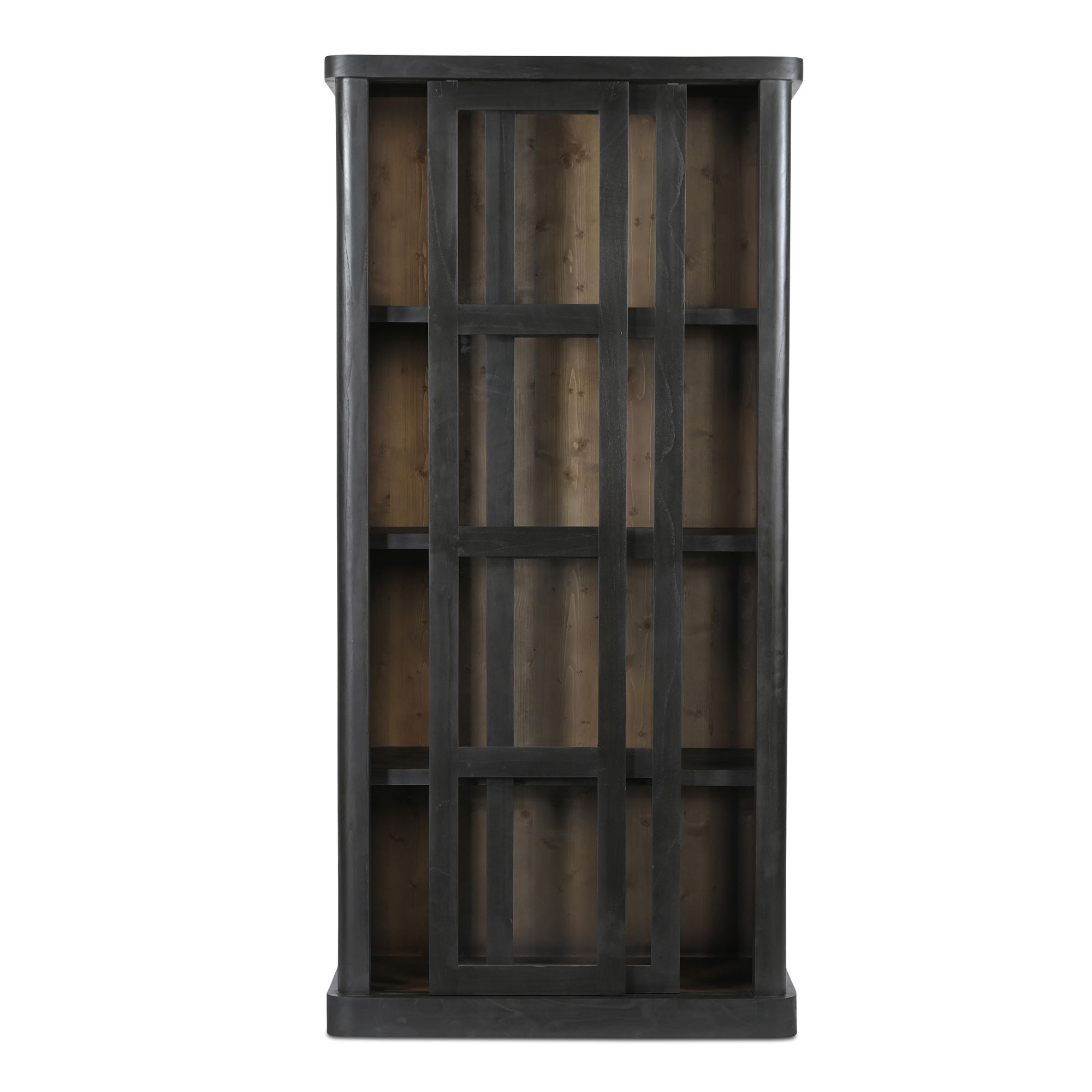 Mona Tall Cabinet Black, Cabinets & Sideboard by Moe's Home, 42" width x 86" height x 21" depth View 4