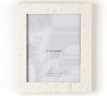 Online Designer Home/Small Office Sonia Bone Picture Frame, White, 8" x 10"