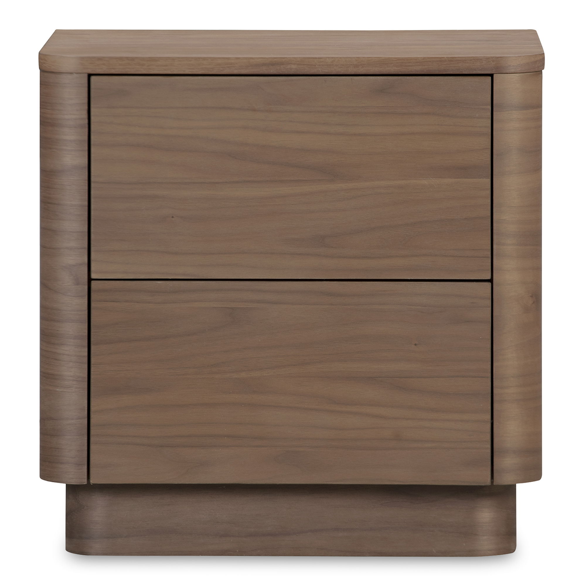 Round Off Tall Nightstand Walnut Brown, by Moe's Home, 20" width x 20" height x 15" depth View 1