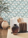 Feather & Fringe Green Wallpaper thumbnail 2