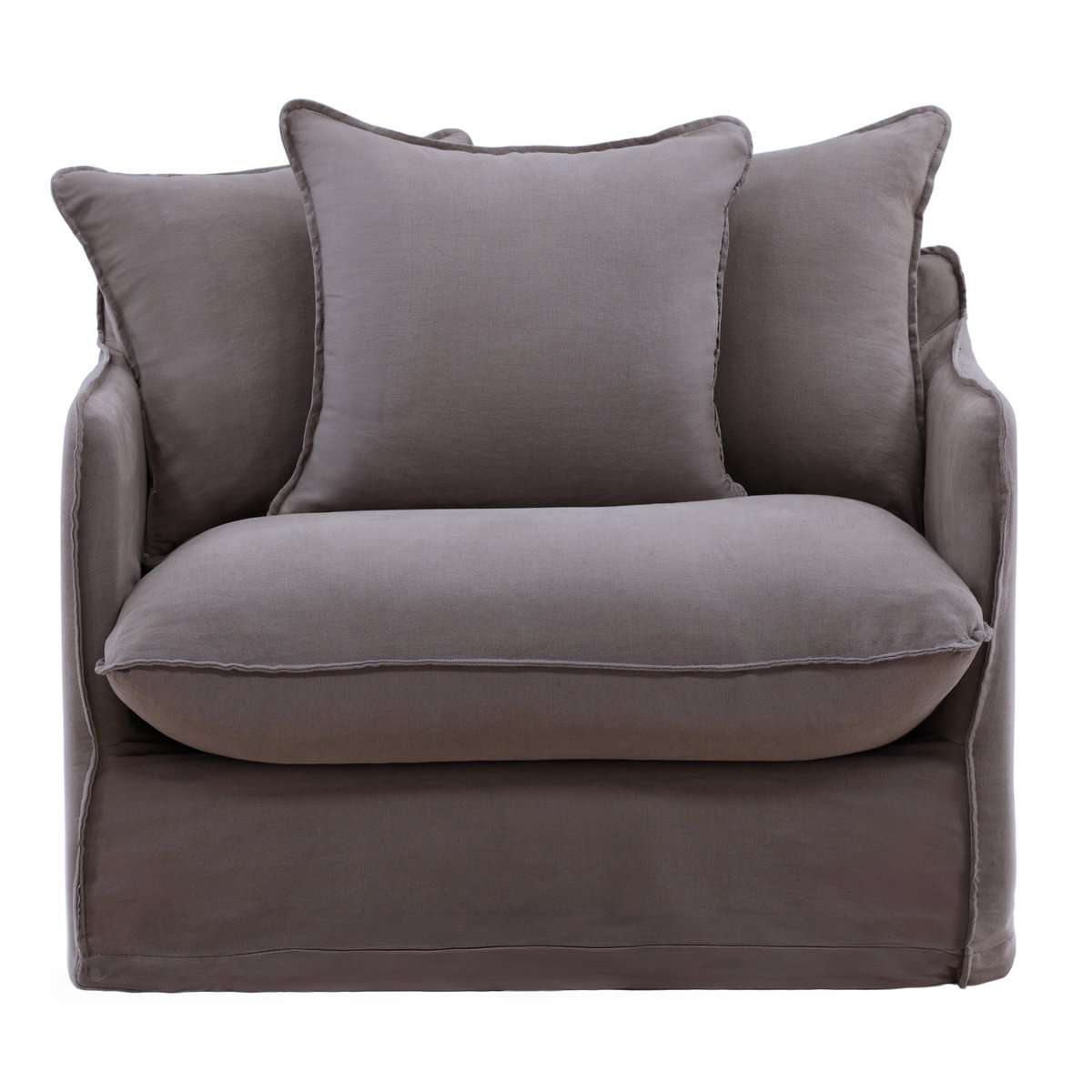 Lexia Sofa Chair Slipcover Stone, Sofas & Sectional by Dovetail, 41.7" width x 29.52" height x 37.8" depth View 2