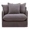 Lexia Sofa Chair Slipcover Stone, Sofas & Sectional by Dovetail, 41.7" width x 29.52" height x 37.8" depth thumbnail 2