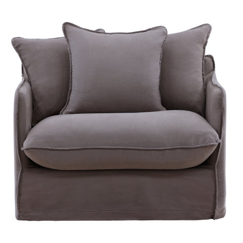 Lexia Sofa Chair Slipcover Stone