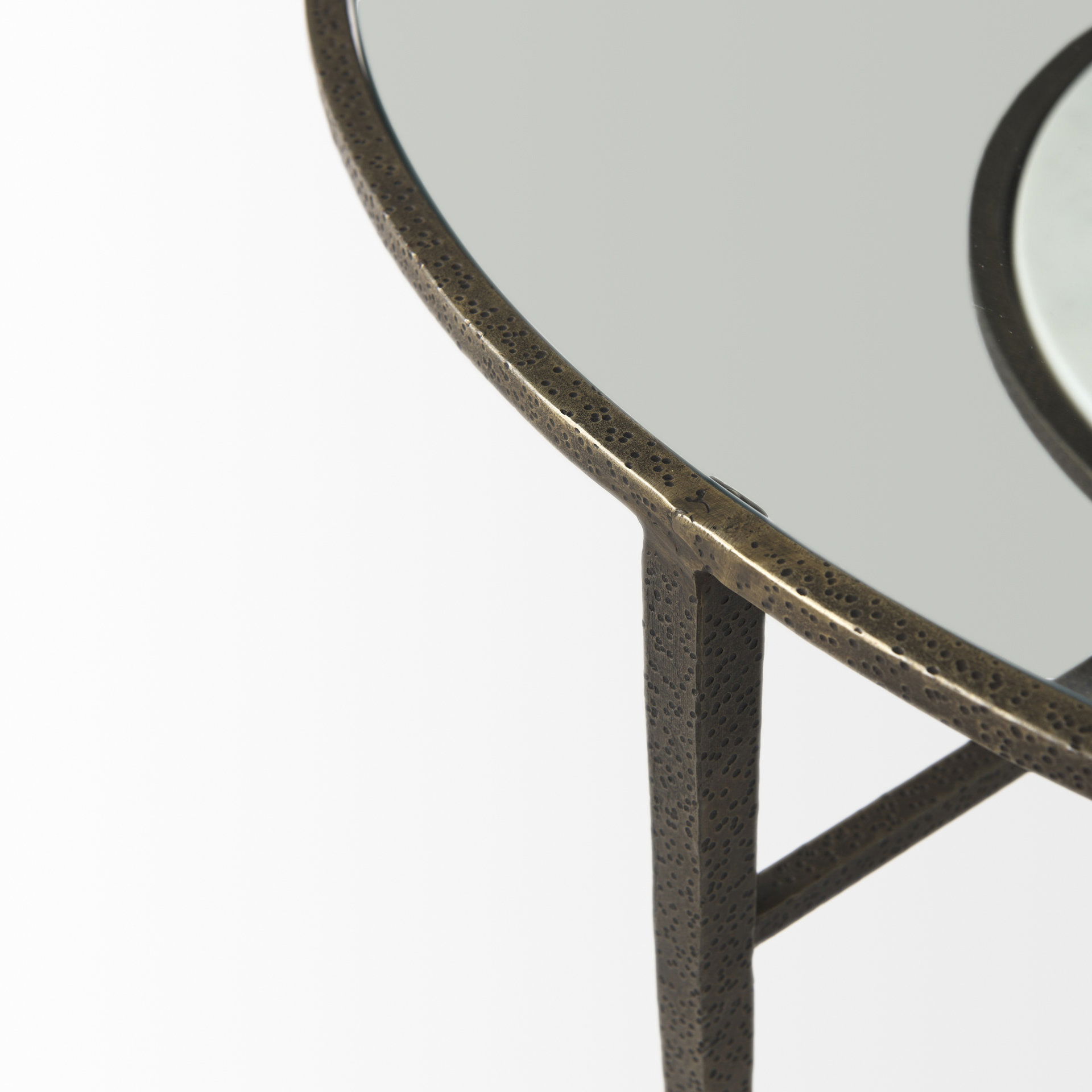 Felicity  Marble Top with Iron Frame Coffee Table, by Mercana, 36" length x 36" width x 16" height View 9