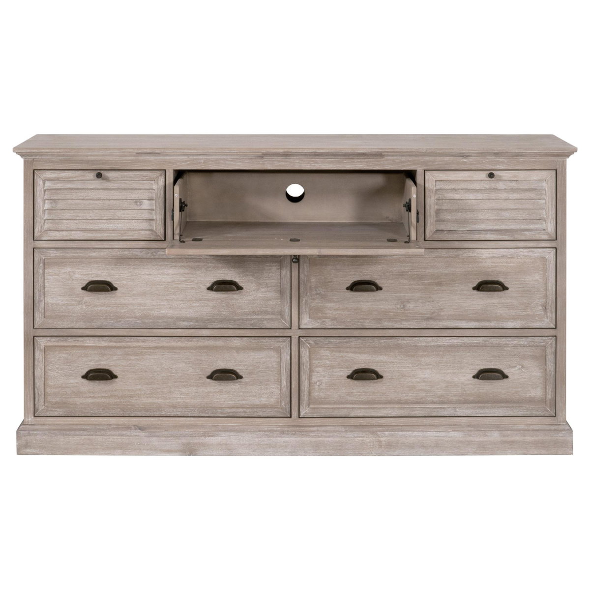Eden 7-Drawer Media Dresser, by Essentials for Living, 67.75" width x 37.5" height x 20" depth View 3