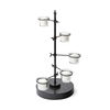 Jaran Black Metal Five Armed Tealight Table Candle Holder, Candles & Candle Holder by Mercana, 8" length x 8" width x 17" height thumbnail 1