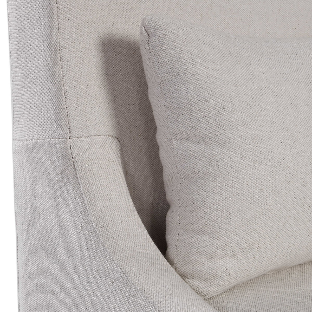 Coley White Linen Armless Chair, Accent Chair by Uttermost, 23" width x 39.5" height x 25" depth View 7