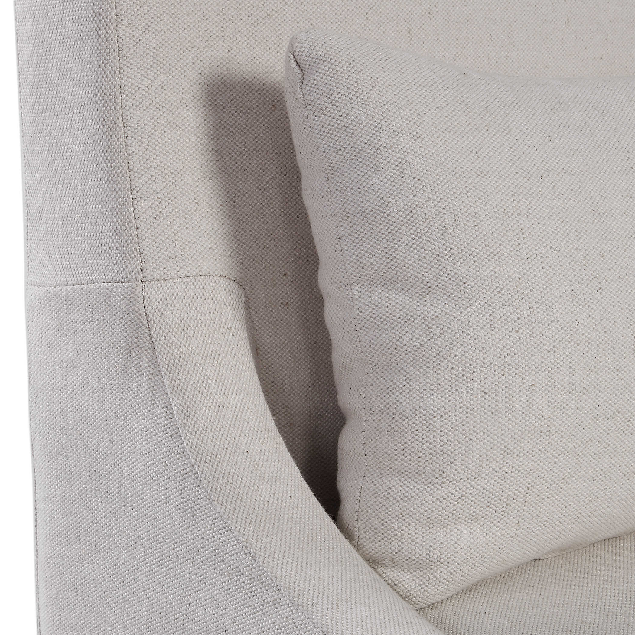 Coley White Linen Armless Chair large image 