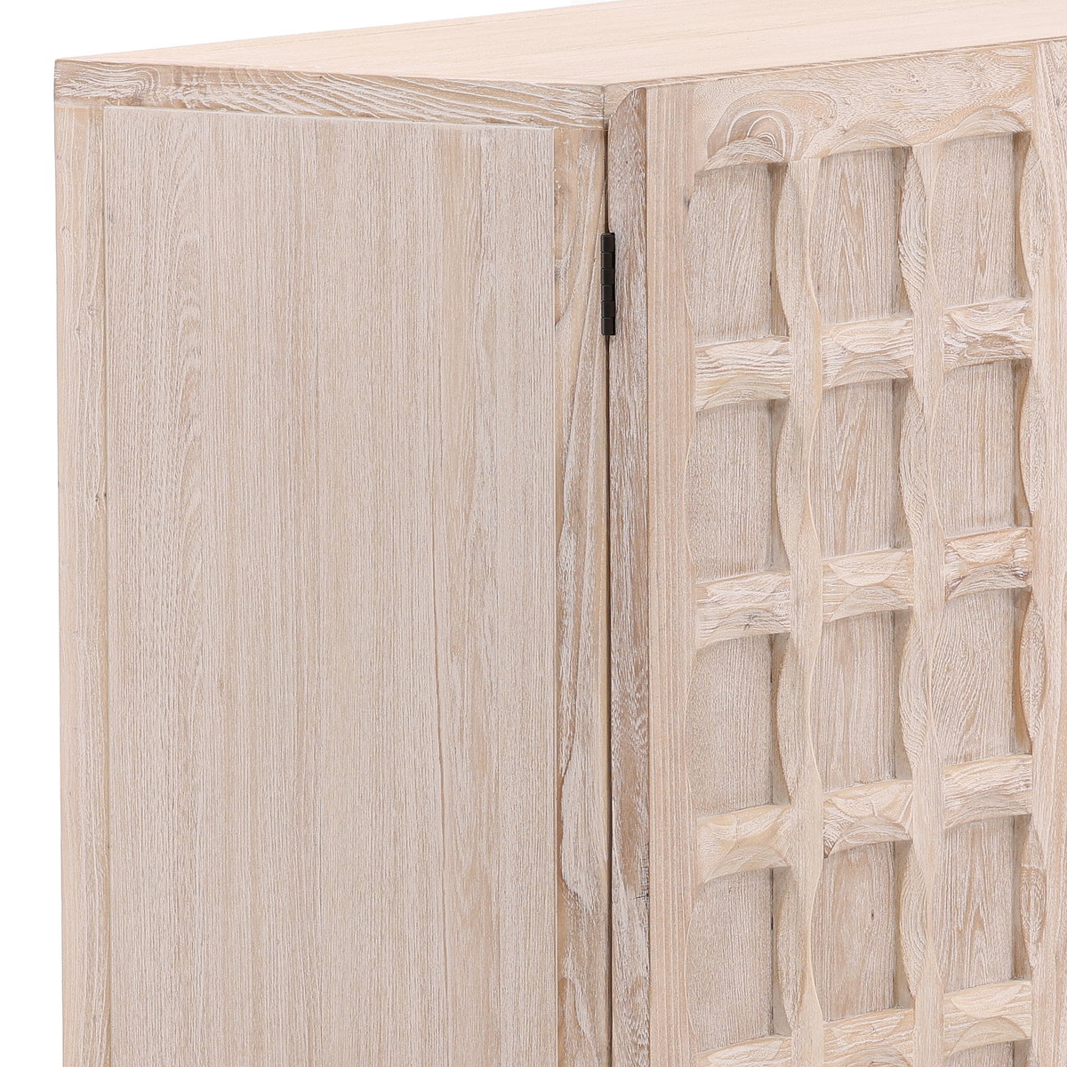 Harrison Sideboard Whitewash, Sideboards & Buffet by Dovetail, 86.5" width x 37.25" height x 18.1" depth View 8