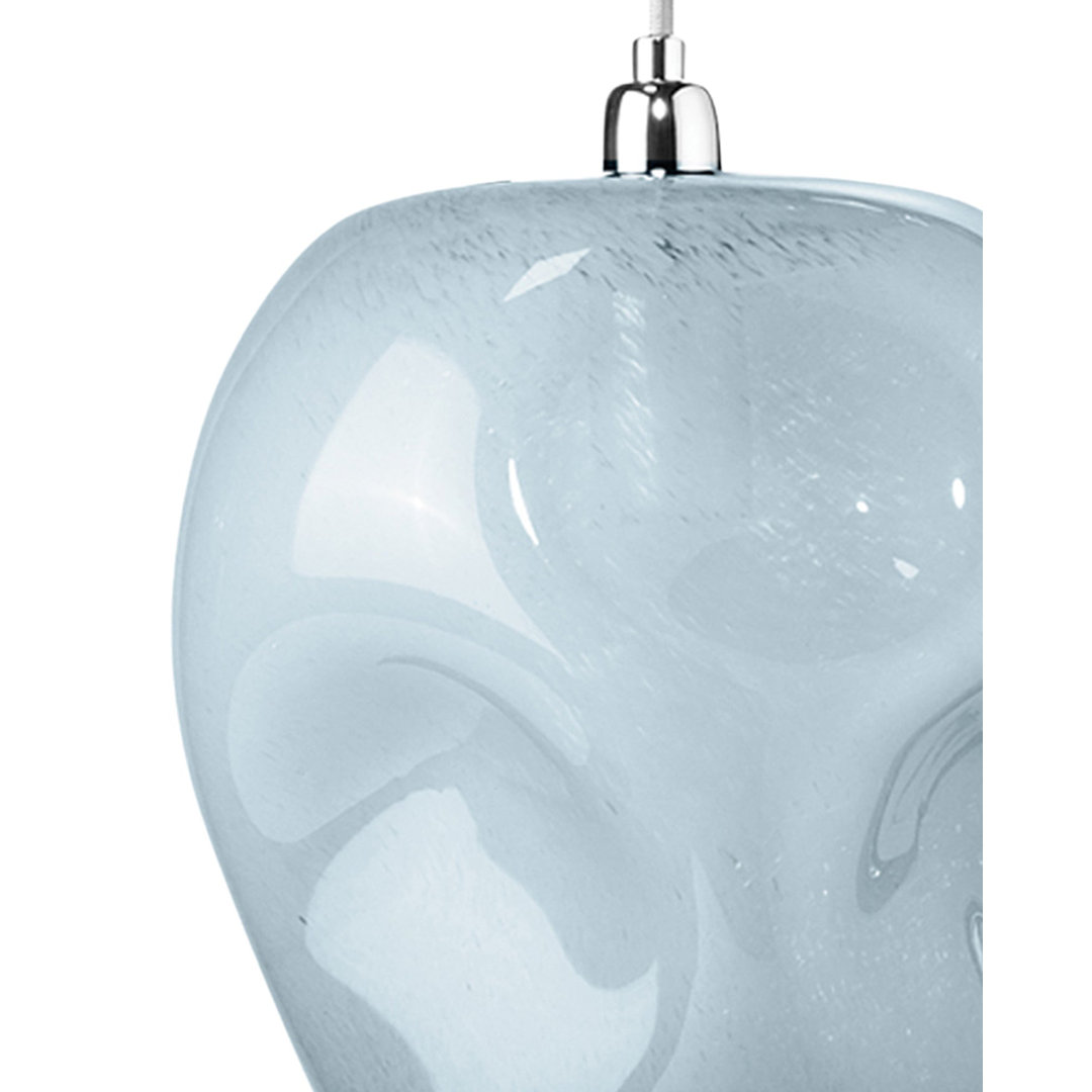 Dimpled Glass Pendant Large In Glass, by Jamie Young, 9" width x 12" height x 9" depth View 6
