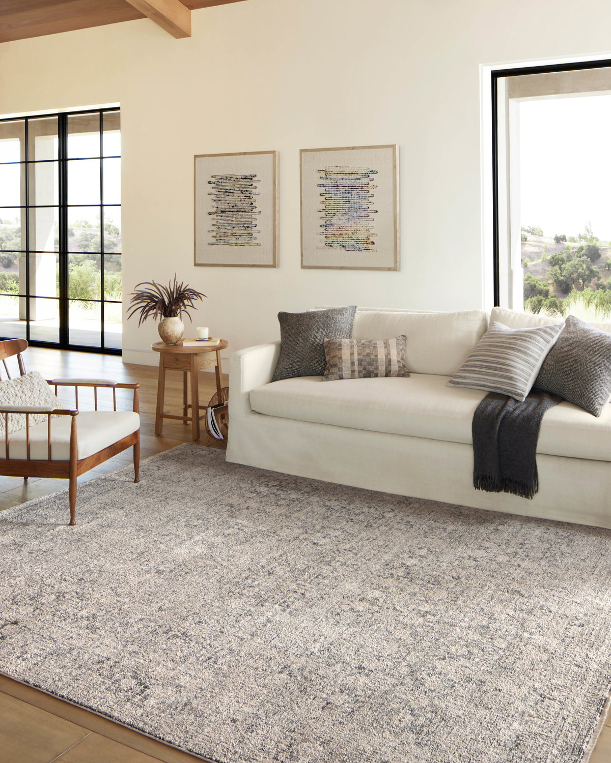 Amber Lewis x Loloi Alie Rug, 5'3" length x 5'3" width View 3
