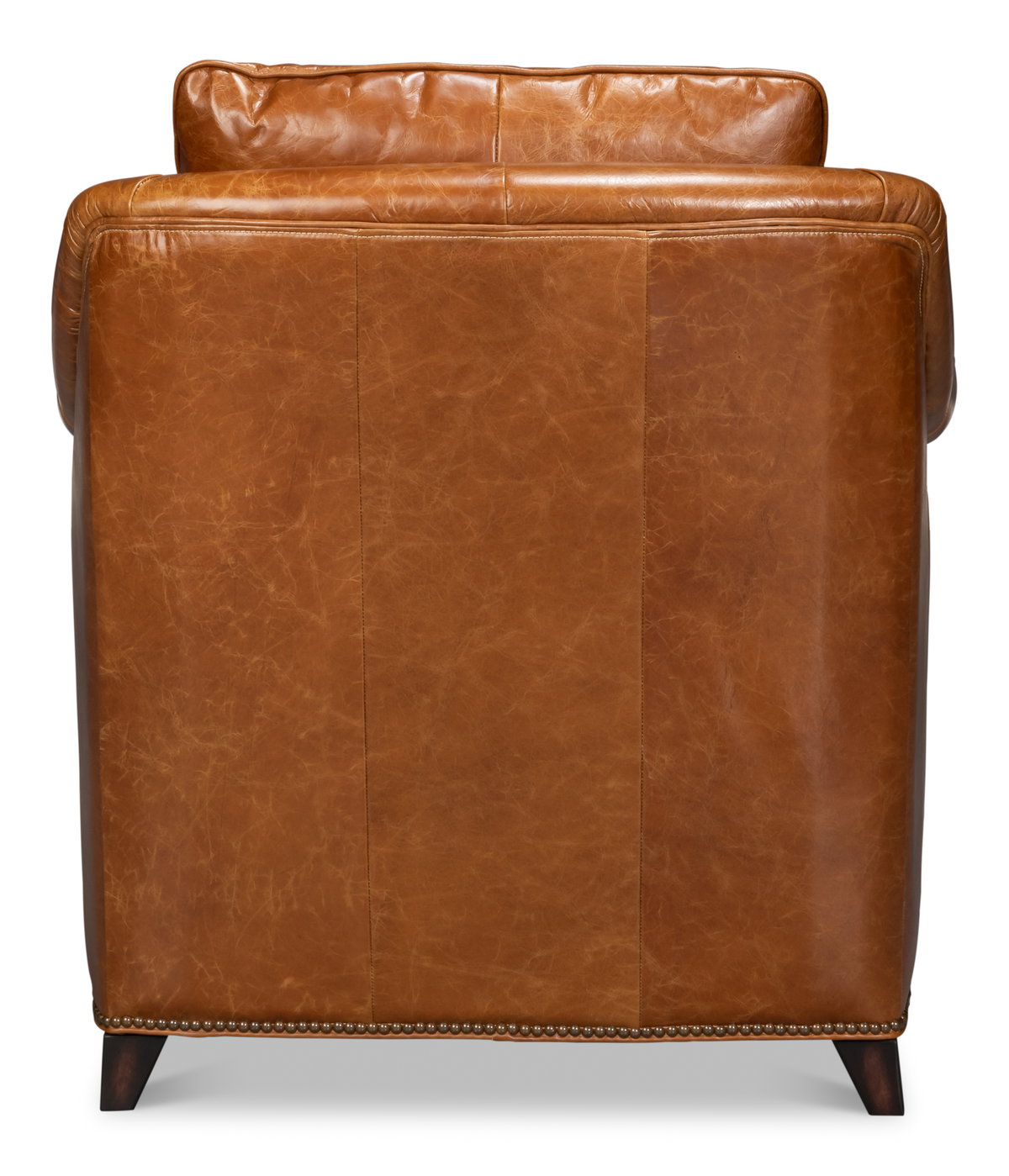 Vandike Arm Chair  Cuba Brown, by Sarreid, 3'2" length x 2'11" width x 3'2" height View 10