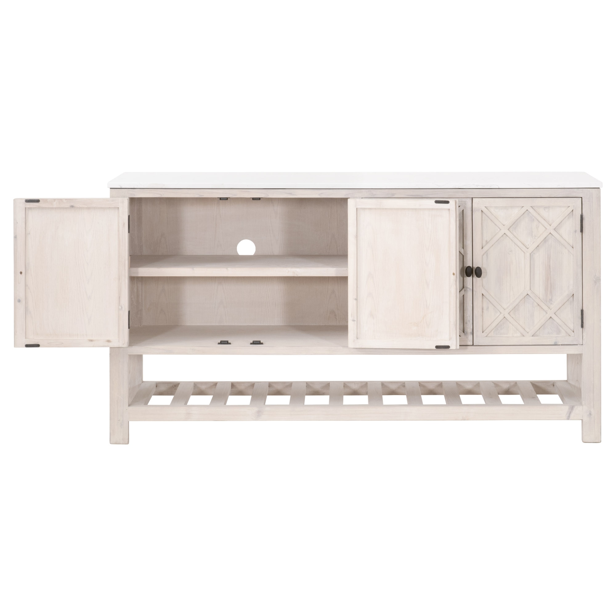 Willow Media Sideboard, Cabinets & Sideboard by Essentials for Living, 67" width x 35.75" height x 18.25" depth View 5