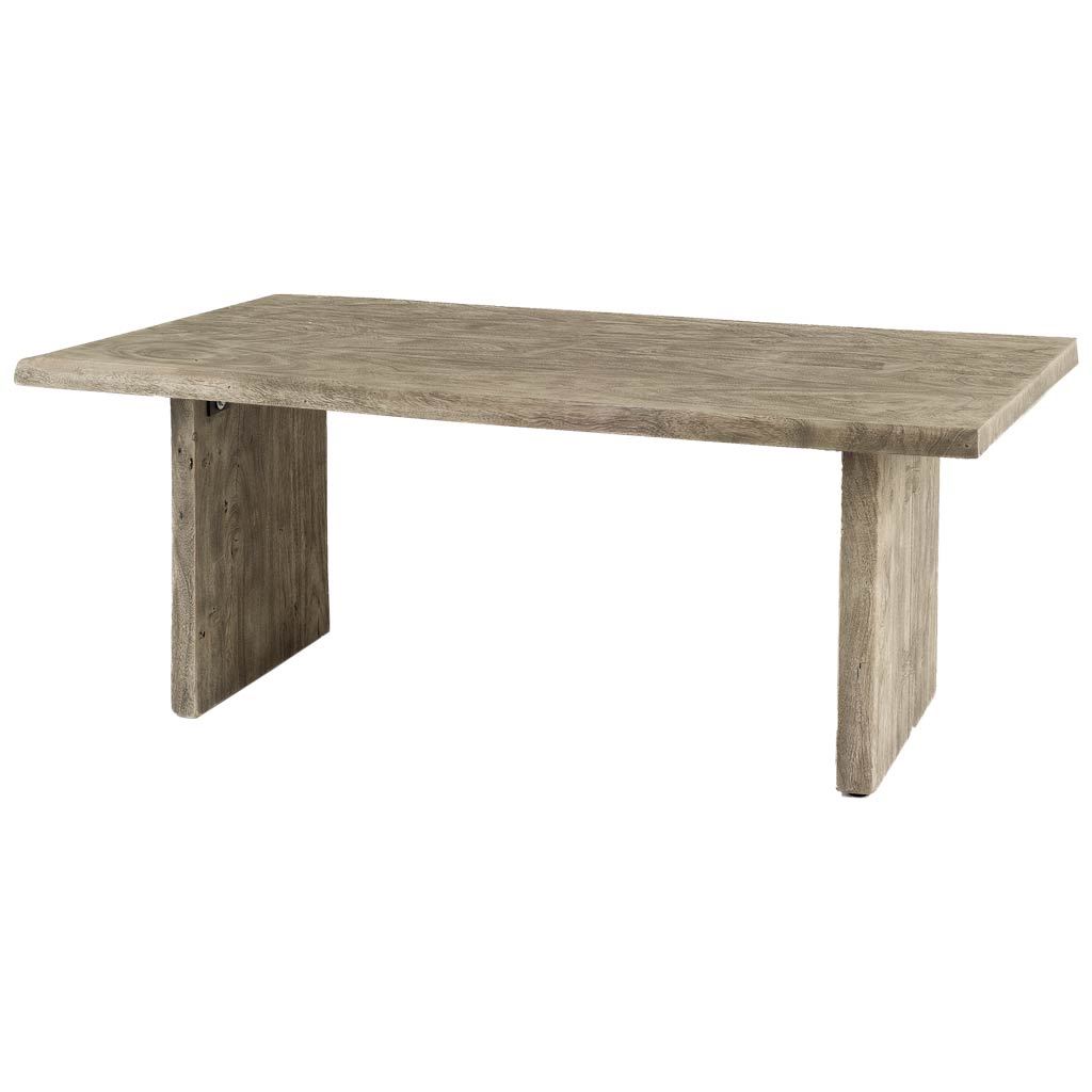 Jefferson III 80x39 Rectangular Grey Solid Wood Top & Base Dining Table large image 