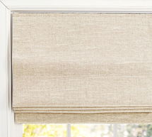 Online Designer Home/Small Office Custom Emery Linen/Cotton Cordless Roman Shade, 35 x 66", Oatmeal