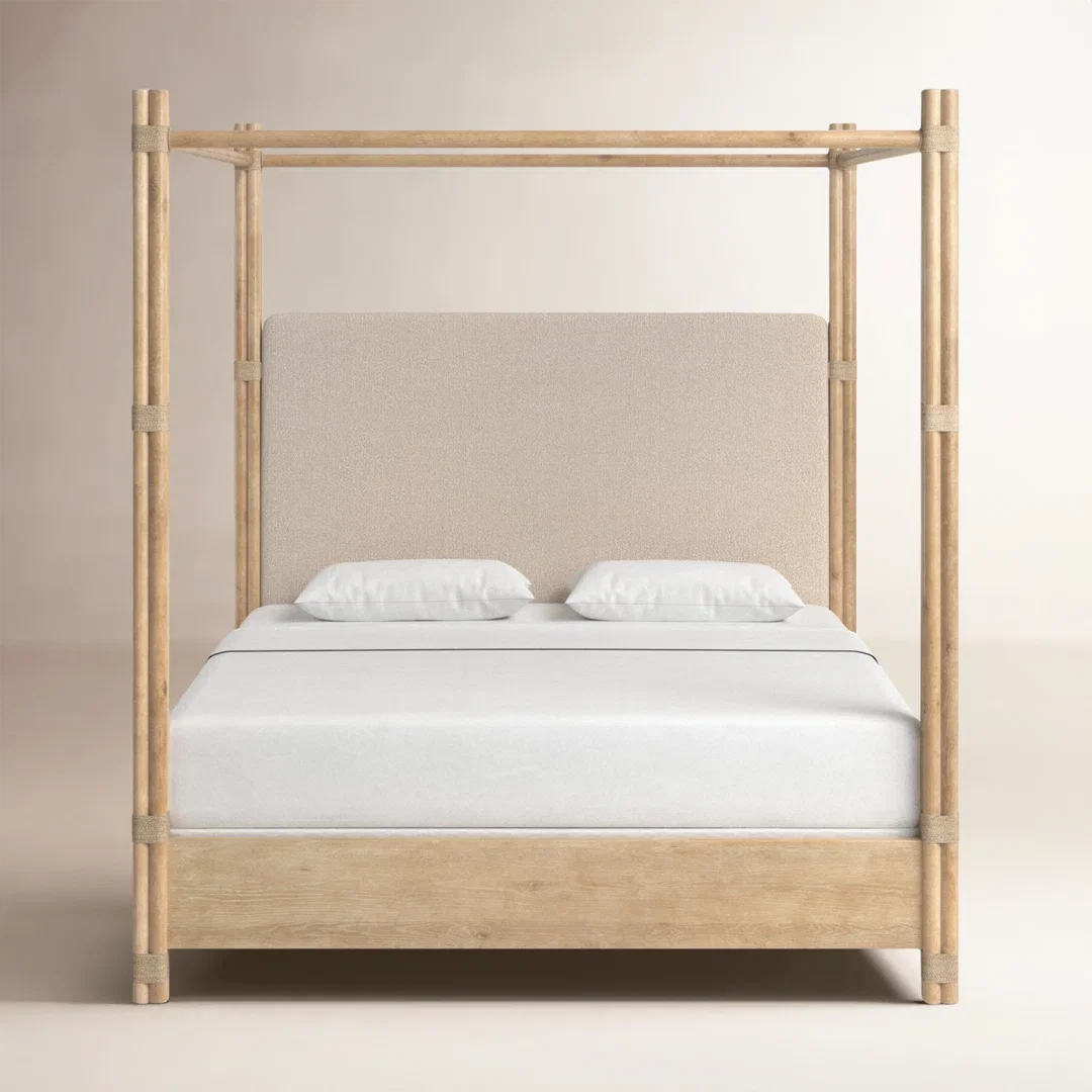 Retreat Upholstered Canopy Bed, by Hooker Furniture, 81.5" width x 90" height x 92" depth View 9