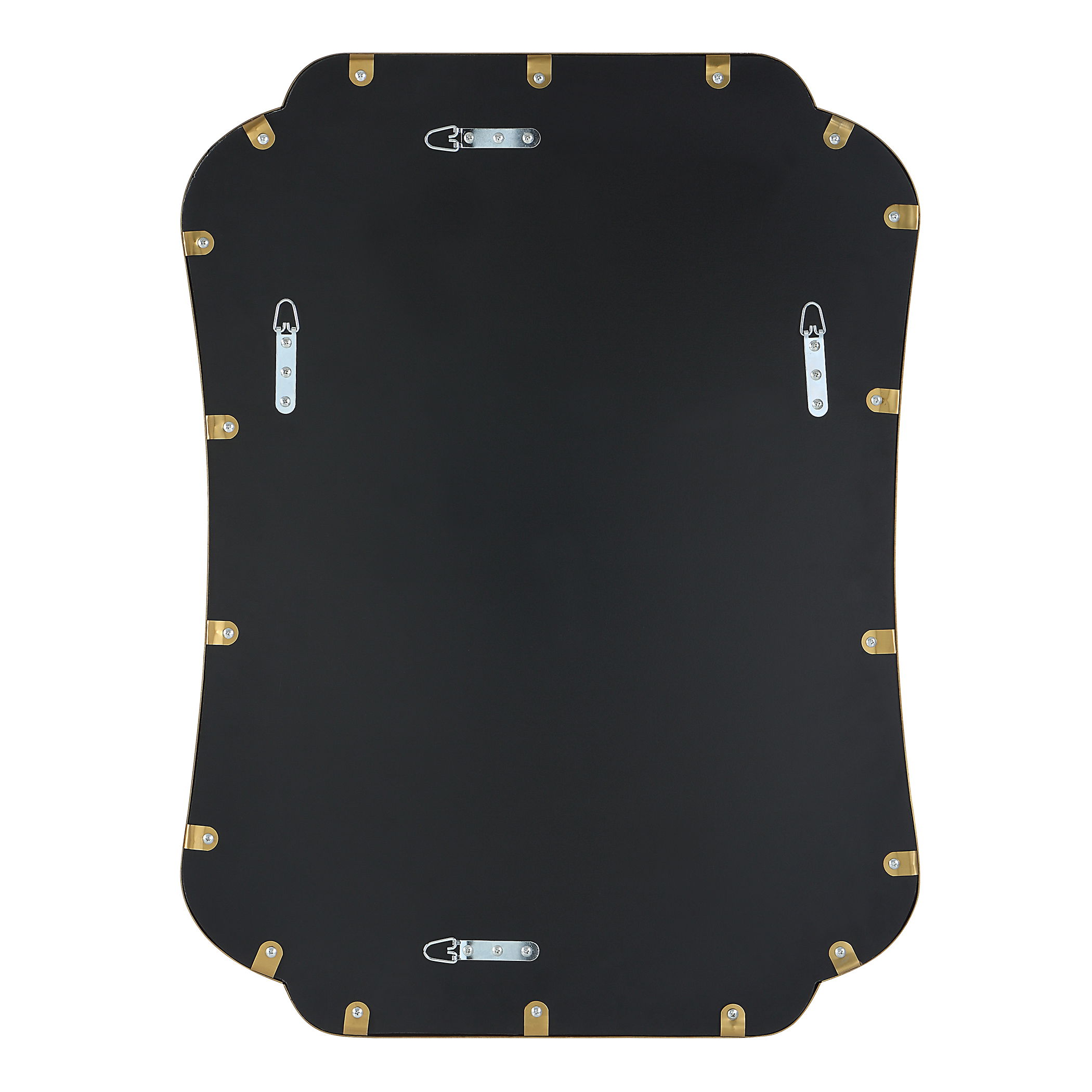 Athena Brushed Brass Mirror large image 