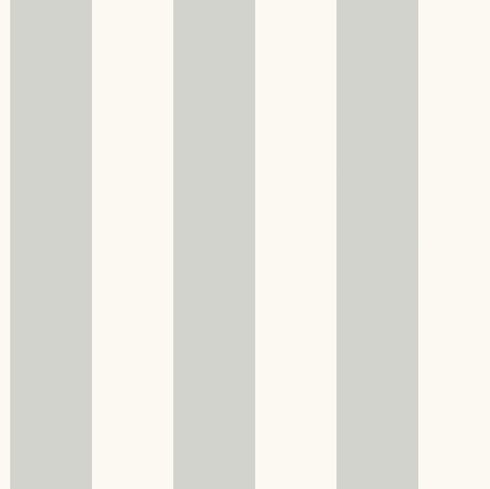 Awning Stripe Grey & White Wallpaper