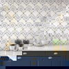 Seawater Diamond Trellis Navy & White Peel & Stick Wallpaper thumbnail 2