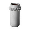 Farmhampton Large Gray Spoked Ceramic Vase, by Mercana, 5.71" length x 5.71" width x 11.02" height thumbnail 1