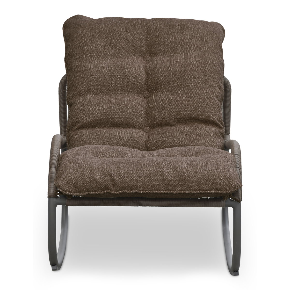 Lyra Outdoor Rocking Chair Brown, Outdoor Chair by Moe's Home, 2'2.77" width x 2'10" height x 3'2" depth View 1