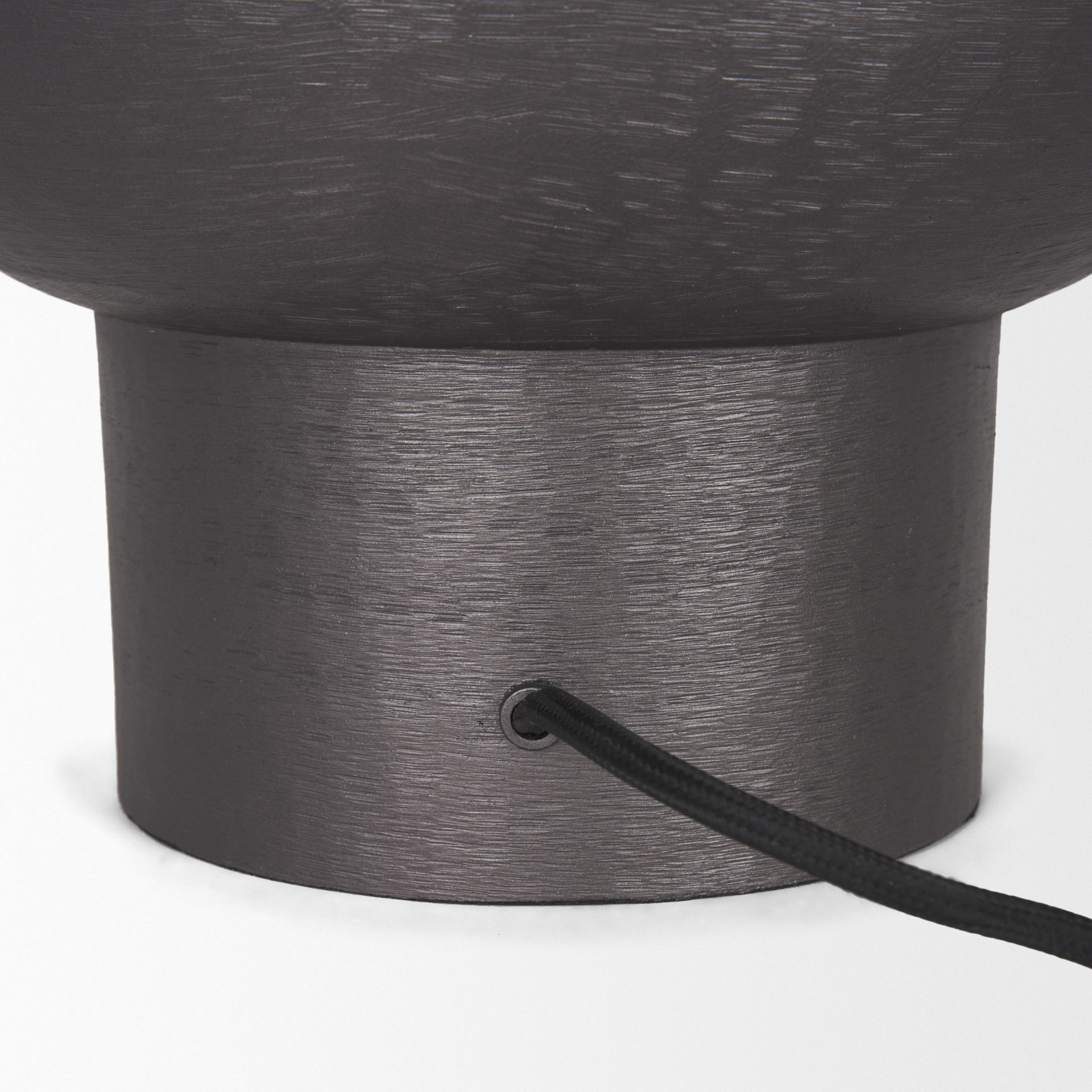 Salaah Black Brushed Metal with Beige Shade Table Lamp large image 