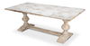 *Lionisio Trestle Table,Disrupted White, Dining Table by Sarreid, 84" length x 41" width x 30" height thumbnail 10