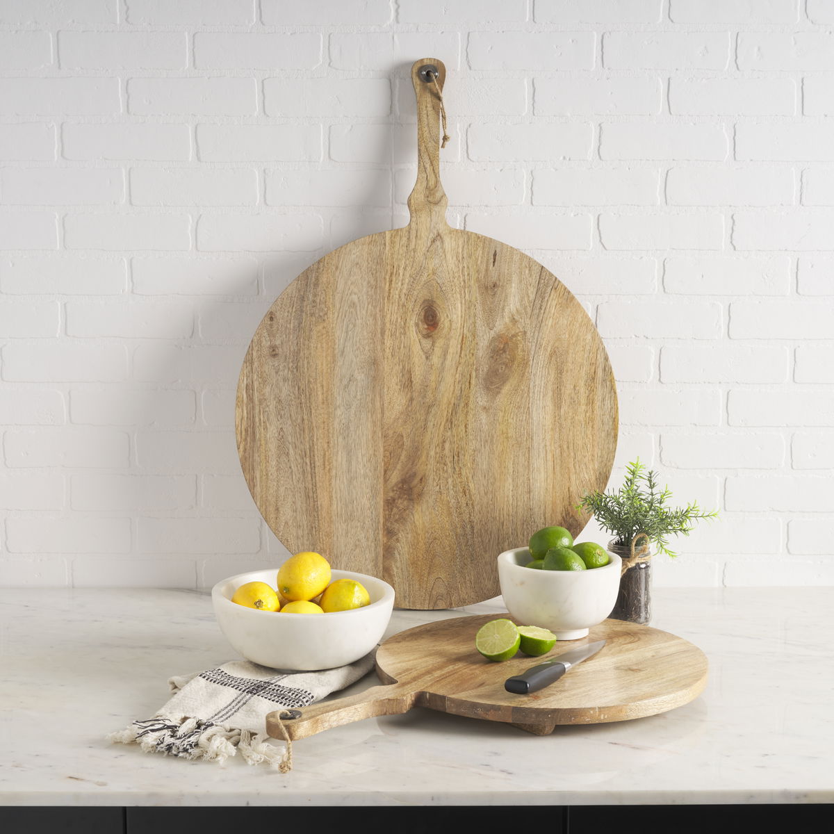Katora Large Premium Solid White Marble Bowl, Decorative Bowl by Mercana, 9.5" length x 9.5" width x 4" height View 2