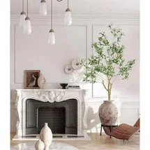 Online Designer Kitchen Tall Faux Olive Tree,7ft(84in) Realistic Texture Potted Silk Artificial Olive Tree.