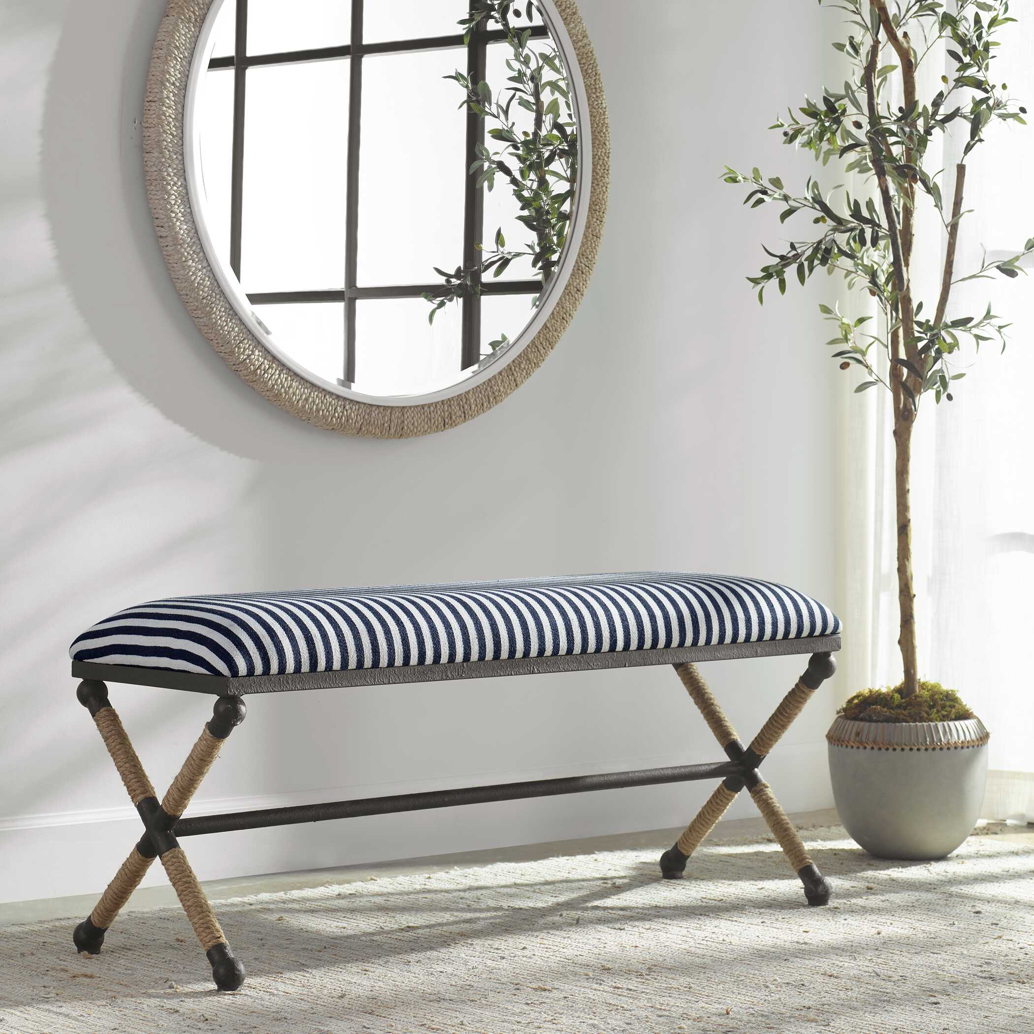 Braddock Striped Bench large image 