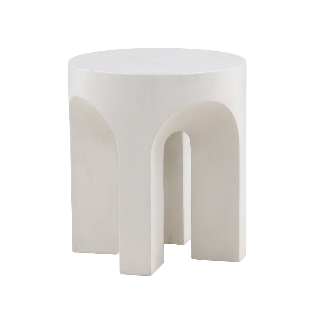 Hutchins Side Table Cream, Side & End Table by Dovetail, 19.68" width x 22.2" height x 19.68" diameter x 19.68" depth View 1