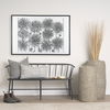Jolie Cream with Black Print Linen Square Decorative Pillow  Cover thumbnail 1