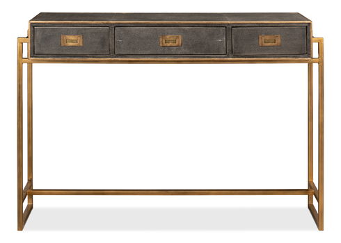 Shagreen Gold & Gray Console