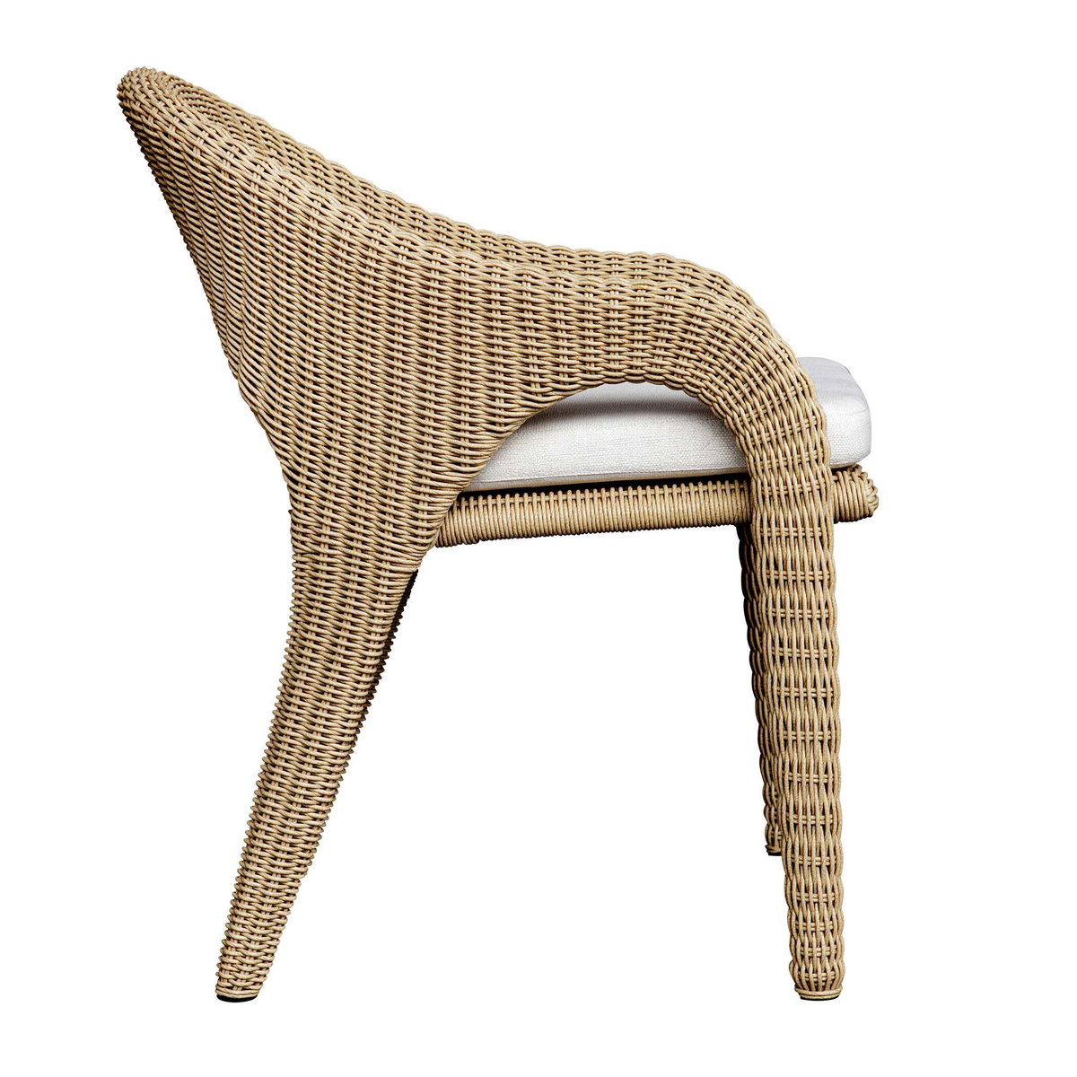 Kavali Outdoor Wicker Dining Armchair, Outdoor Chair by Uttermost, 1'11.5" width x 2'8" height x 2'1.25" depth View 7