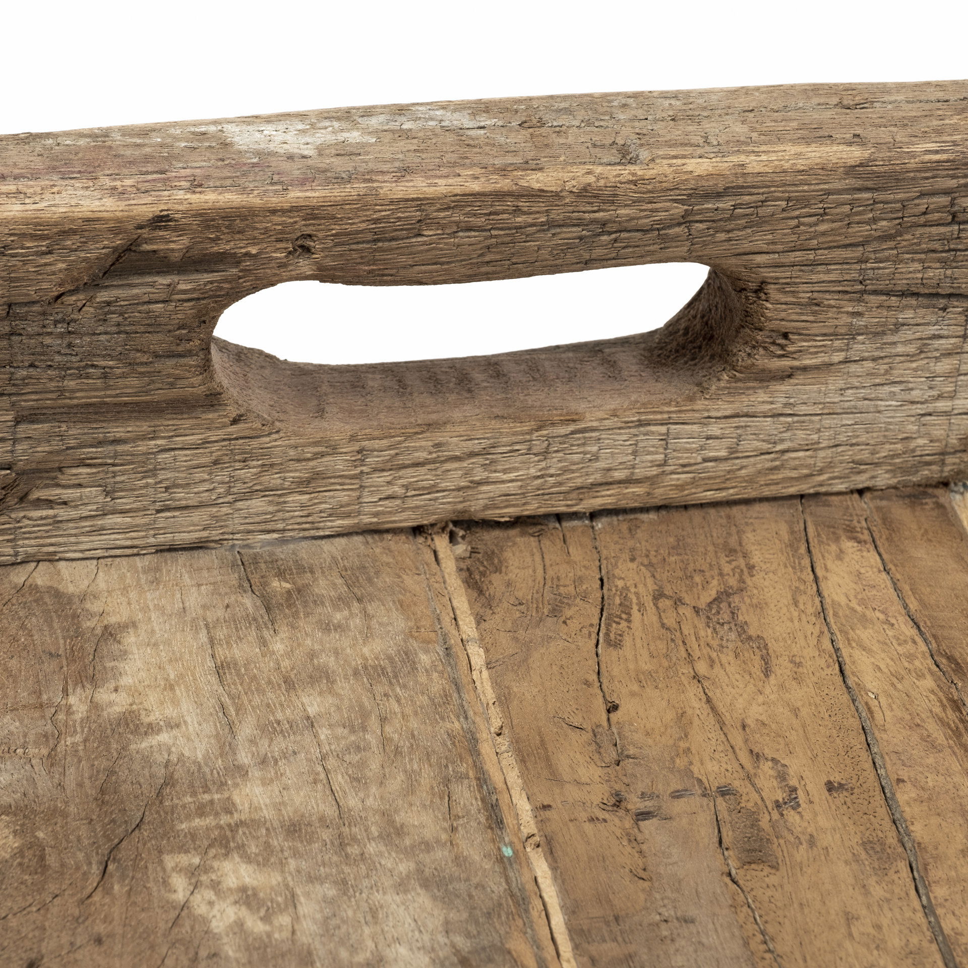 Carson (Small) 24L x 24W Brown Reclaimed Wood Tray, Decorative Tray by Mercana, 24" length x 24" width x 3" height View 7