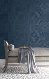 Diverging Diamonds Navy Wallpaper thumbnail 1