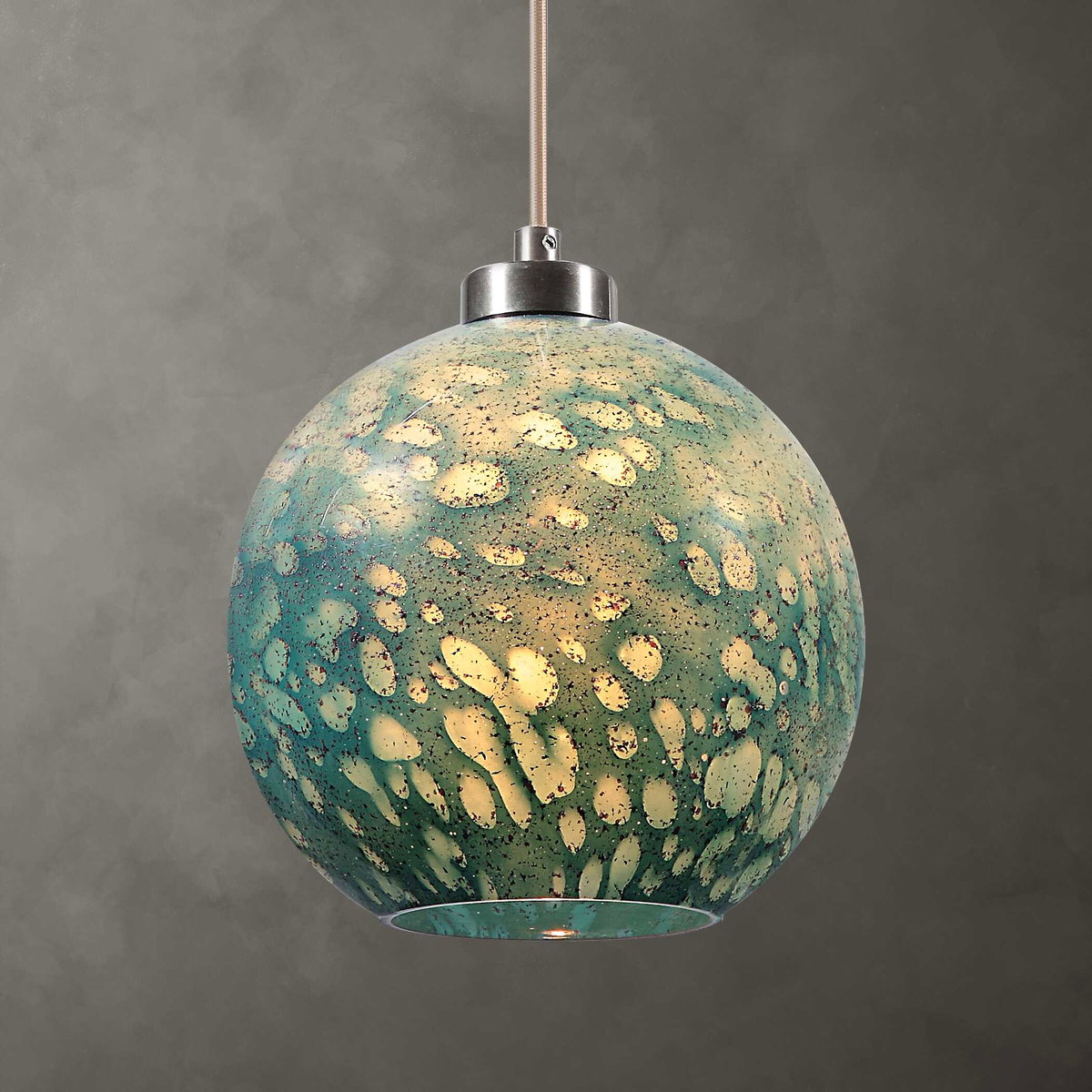 Gemblue1 Light Mini Pendant, Mini Light Pendant by Uttermost, 9.37" width x 10.12" height x 9.37" diameter x 9.37" depth View 2