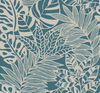 Jungle Leaves Teal Wallpaper thumbnail 0