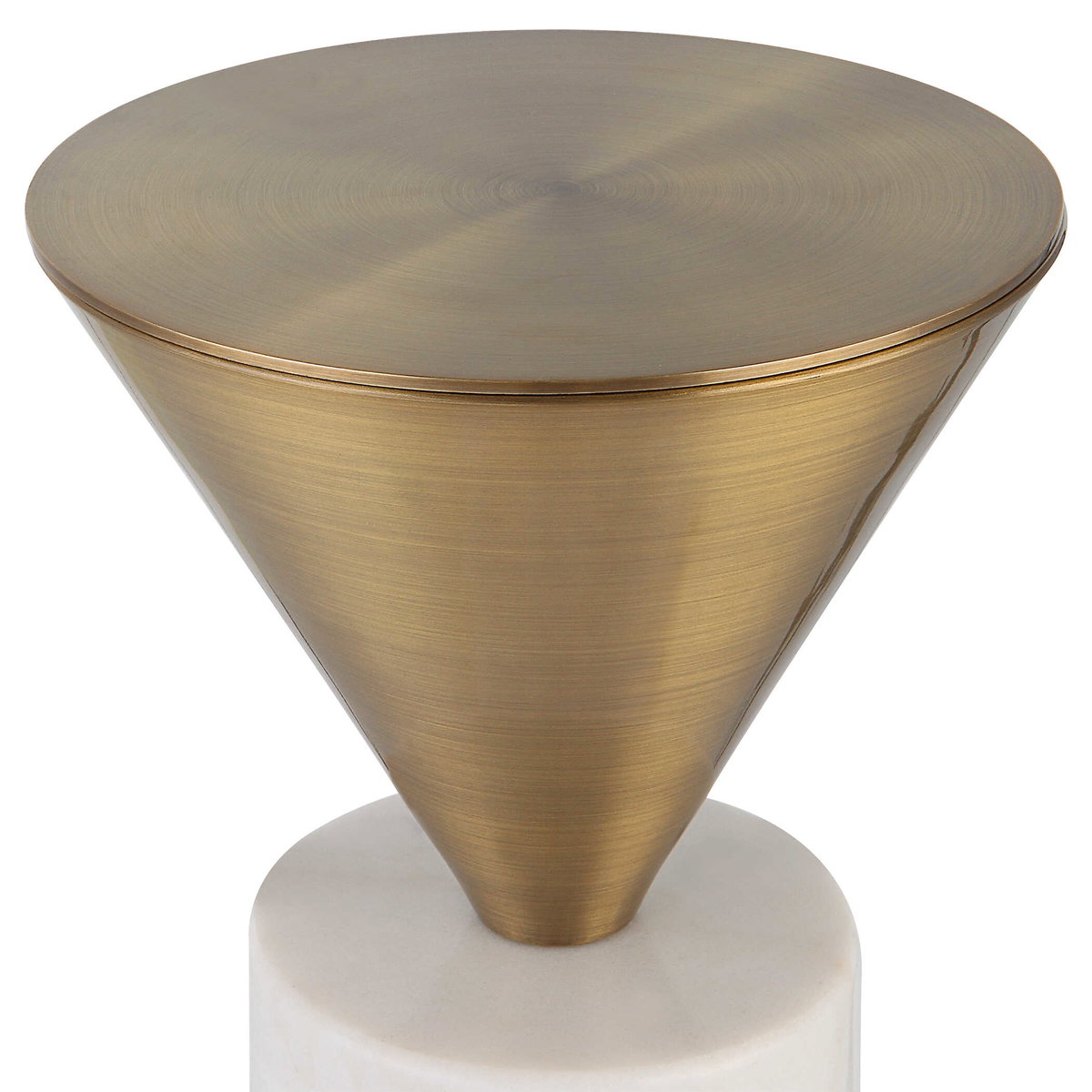 Top Hat Brass Drink Table, Furniture by Uttermost, 8.75" width x 20.25" height x 8.75" depth View 4