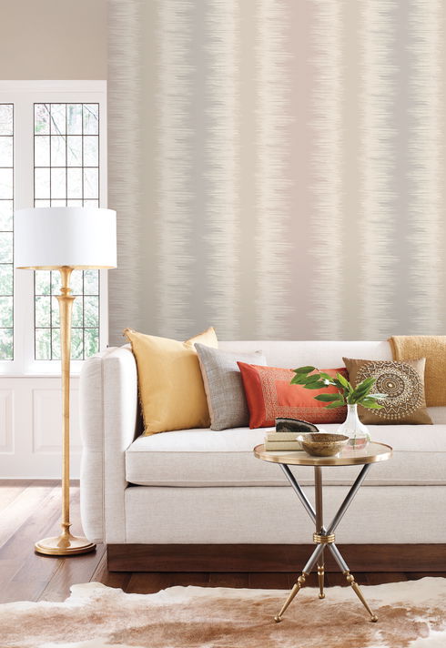 Quill Stripe Pink Wallpaper